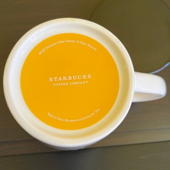 Starbucks 2005 Coffee Mug Kenya Africa Arabia Map Elephant 16 oz Tea Cup Yellow - Picture 2 of 10